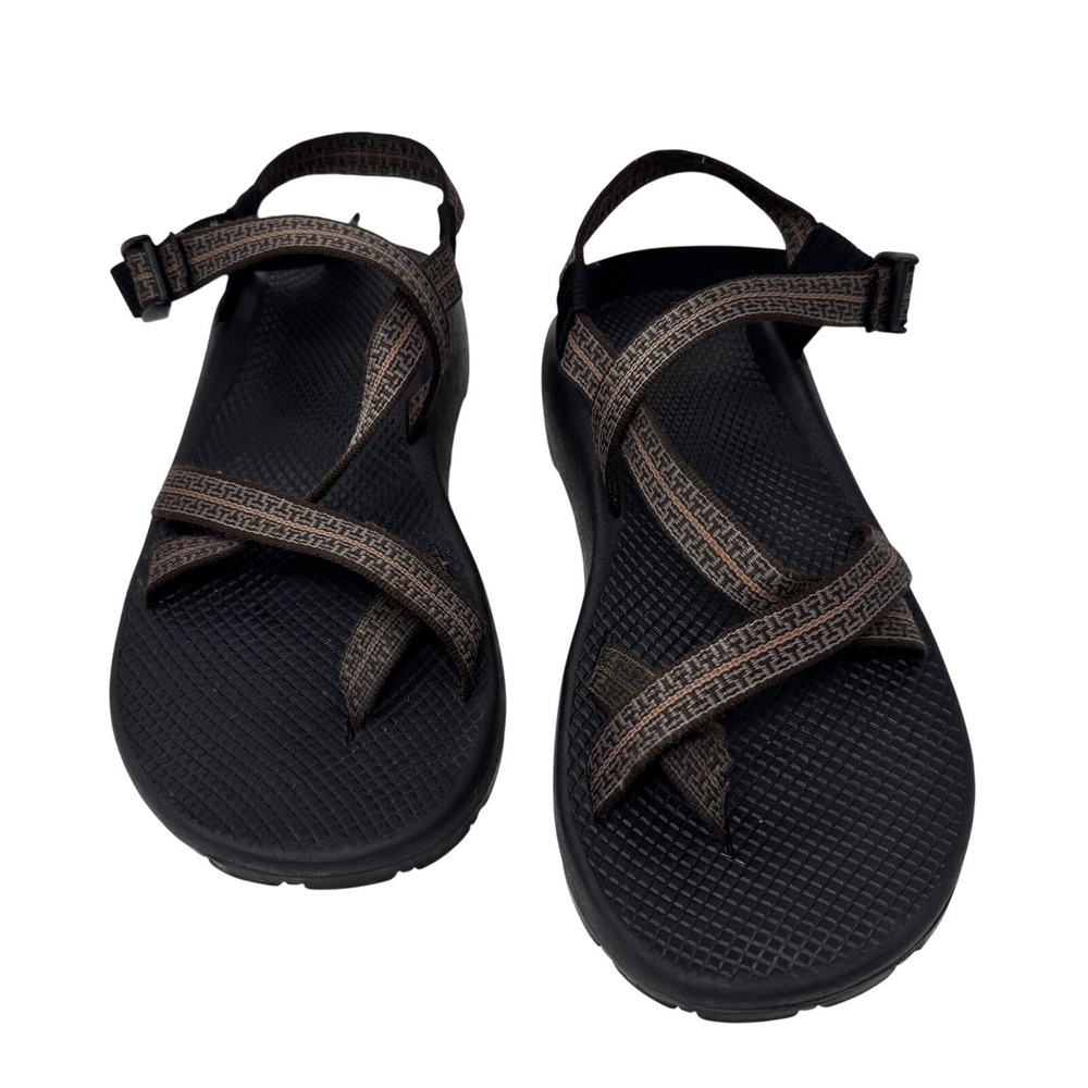 Chaco Sport Sandals Mens Size 11 Black Brown Z Strap Hiking Comfort Sandals  Con